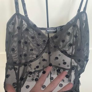 Polka Dot Sheer Tank crop Top